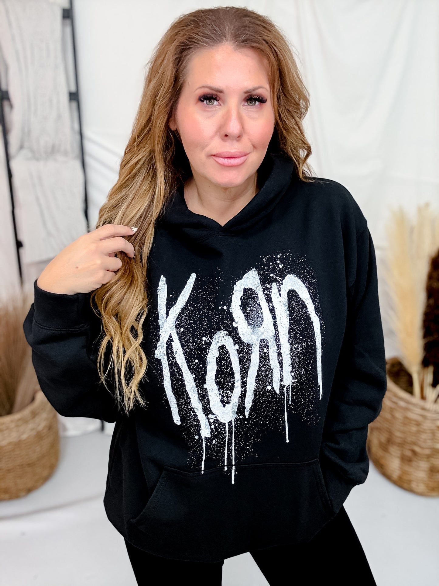 Licensed Korn Unisex "Still A Freak" Long Sleeve Graphic Band Hoodie