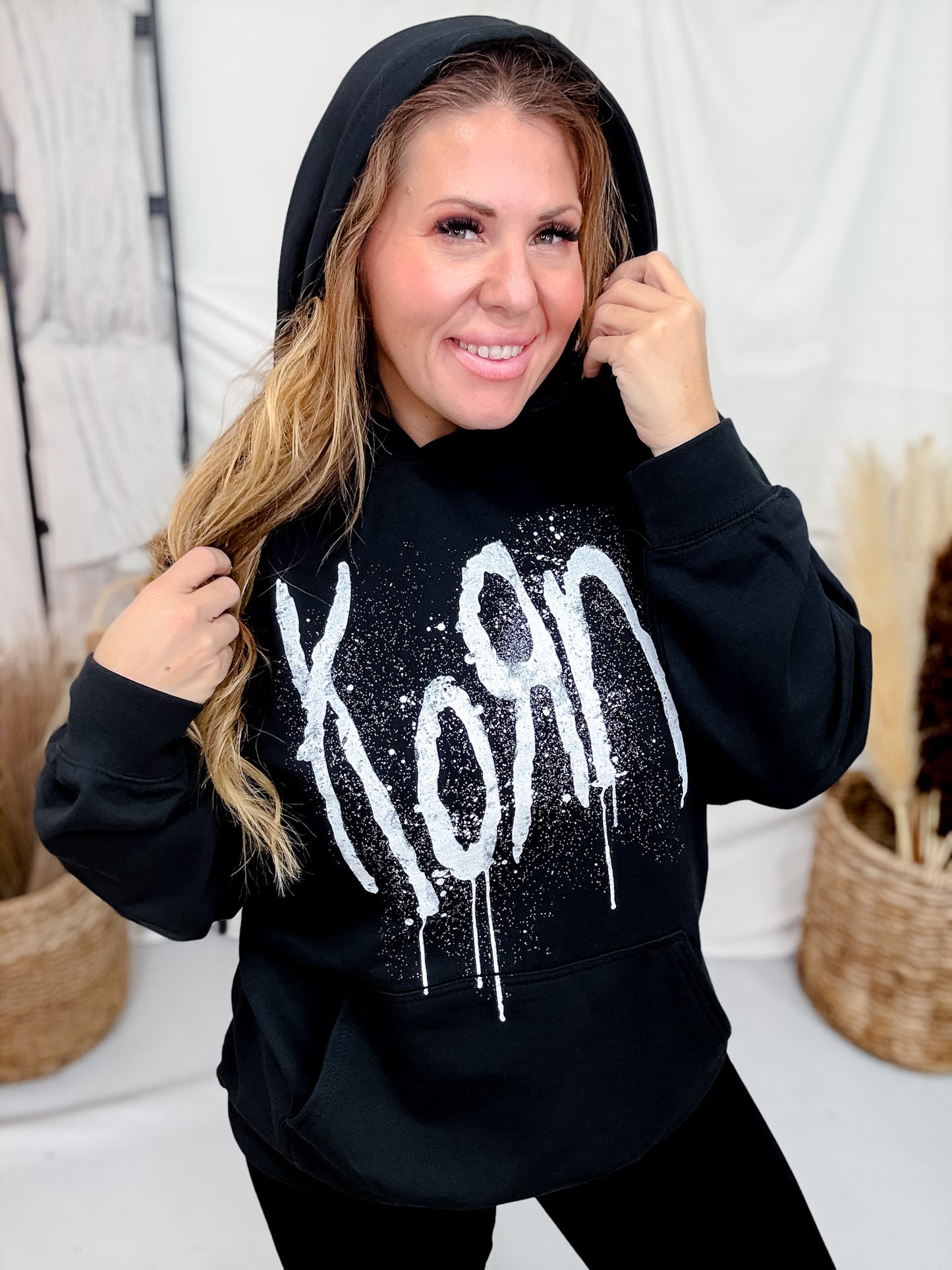 Licensed Korn Unisex "Still A Freak" Long Sleeve Graphic Band Hoodie