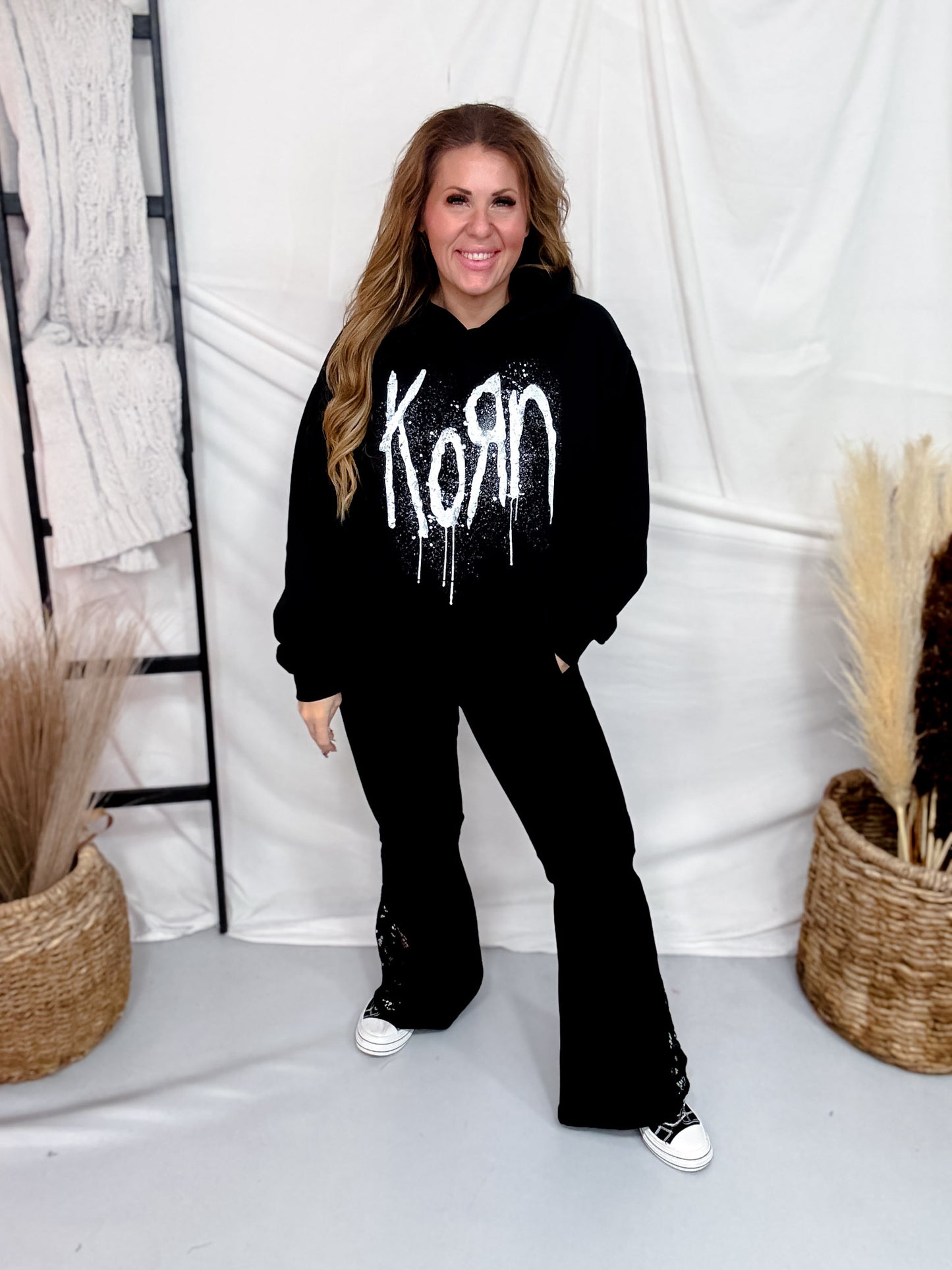 Licensed Korn Unisex "Still A Freak" Long Sleeve Graphic Band Hoodie