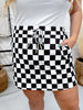 Black & White Checkerboard Skort