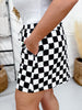 Black & White Checkerboard Skort