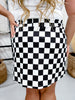 Black & White Checkerboard Skort