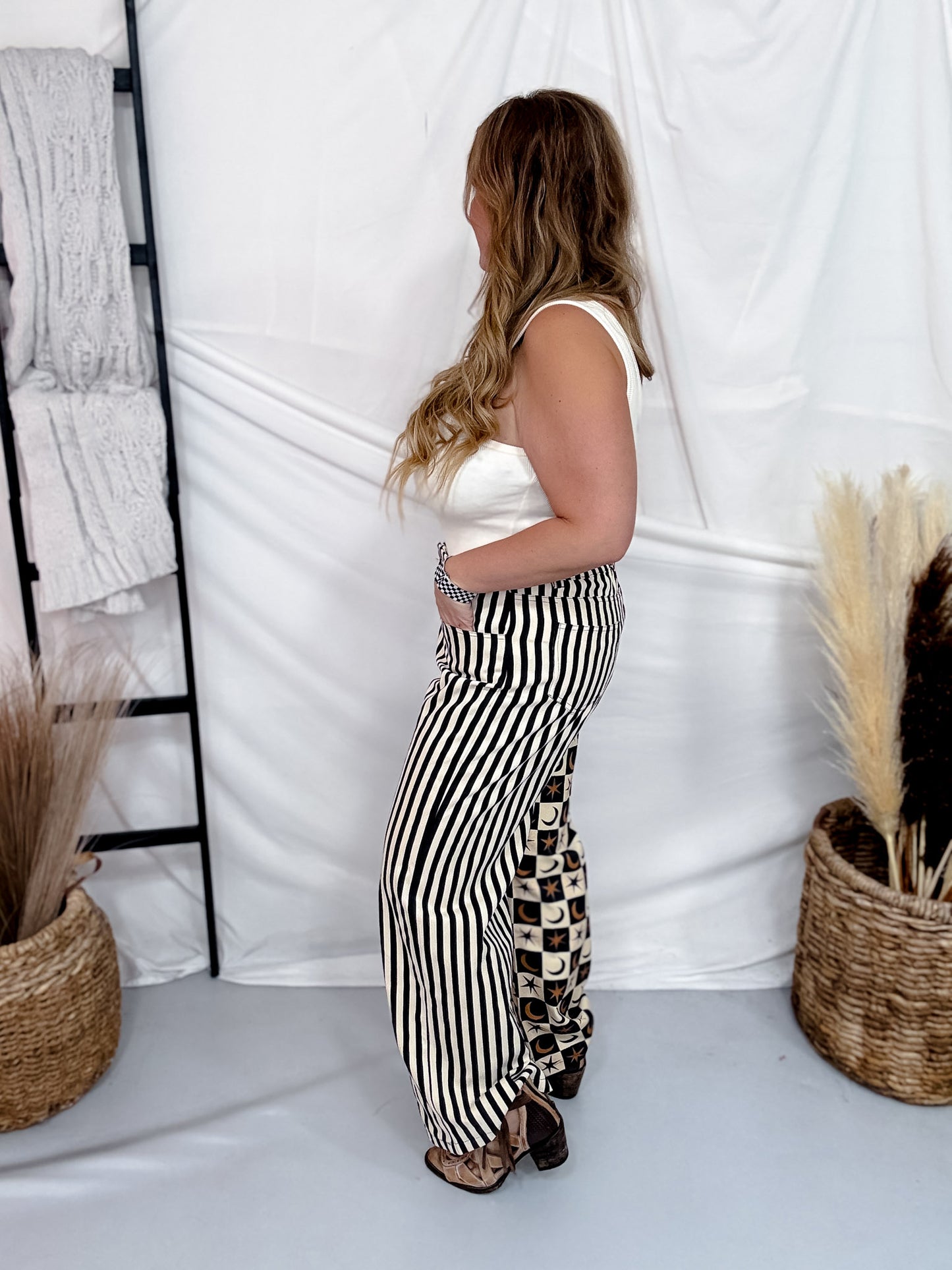Moons Stars & Stripes Wide Leg Pants