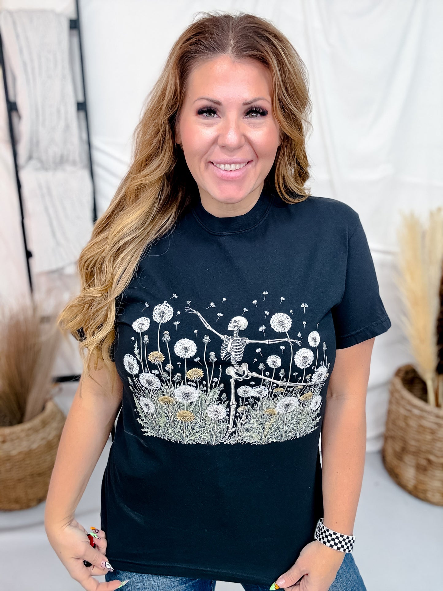 Dancing Skeleton Short Sleeve Graphic Tee