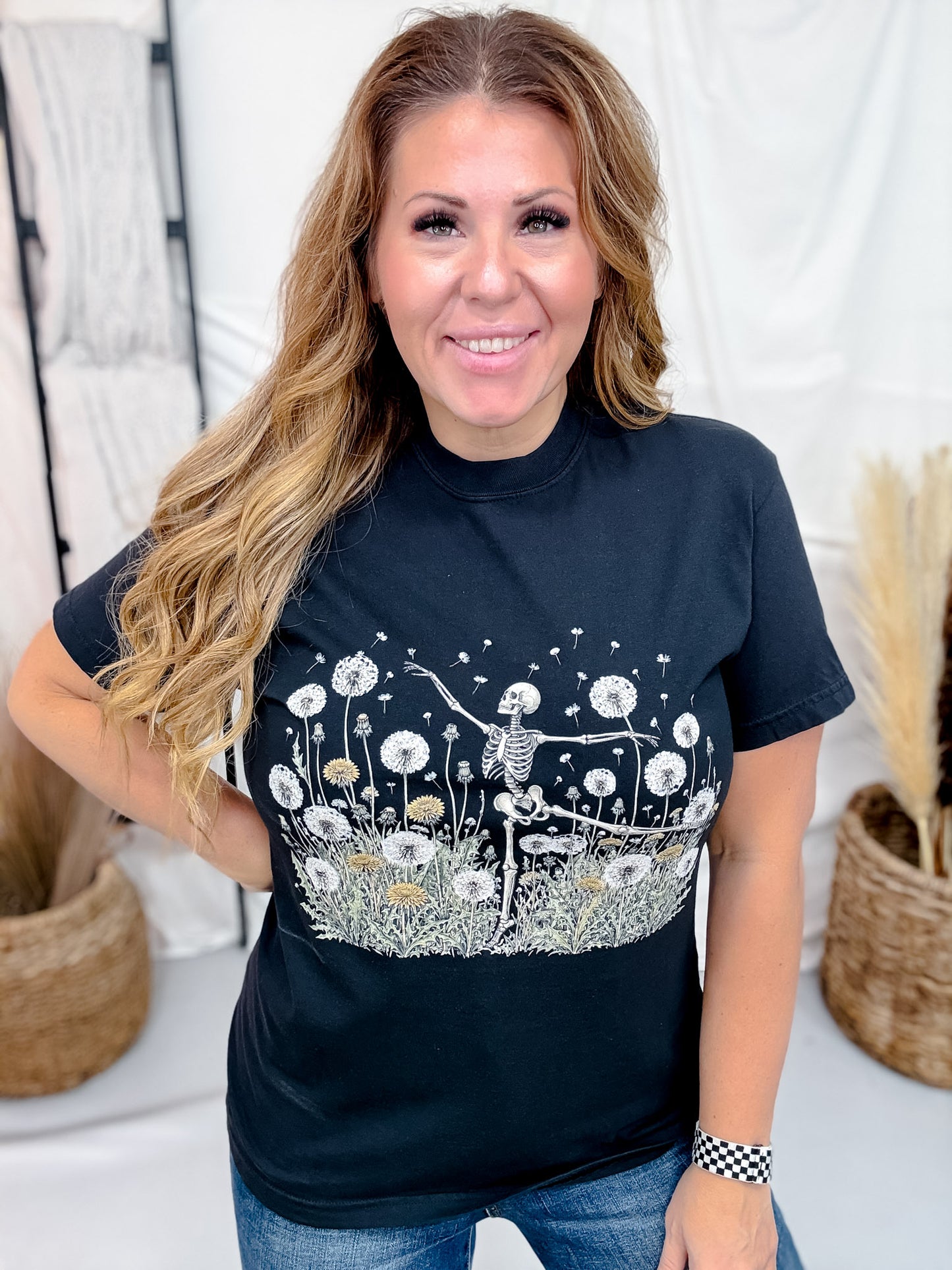 Dancing Skeleton Short Sleeve Graphic Tee