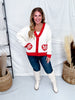Heart Shaped Peppermint Swirl Button Front Cardigan