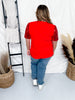 Happy Birthday America Graphic Tee with Sequin Sleeves