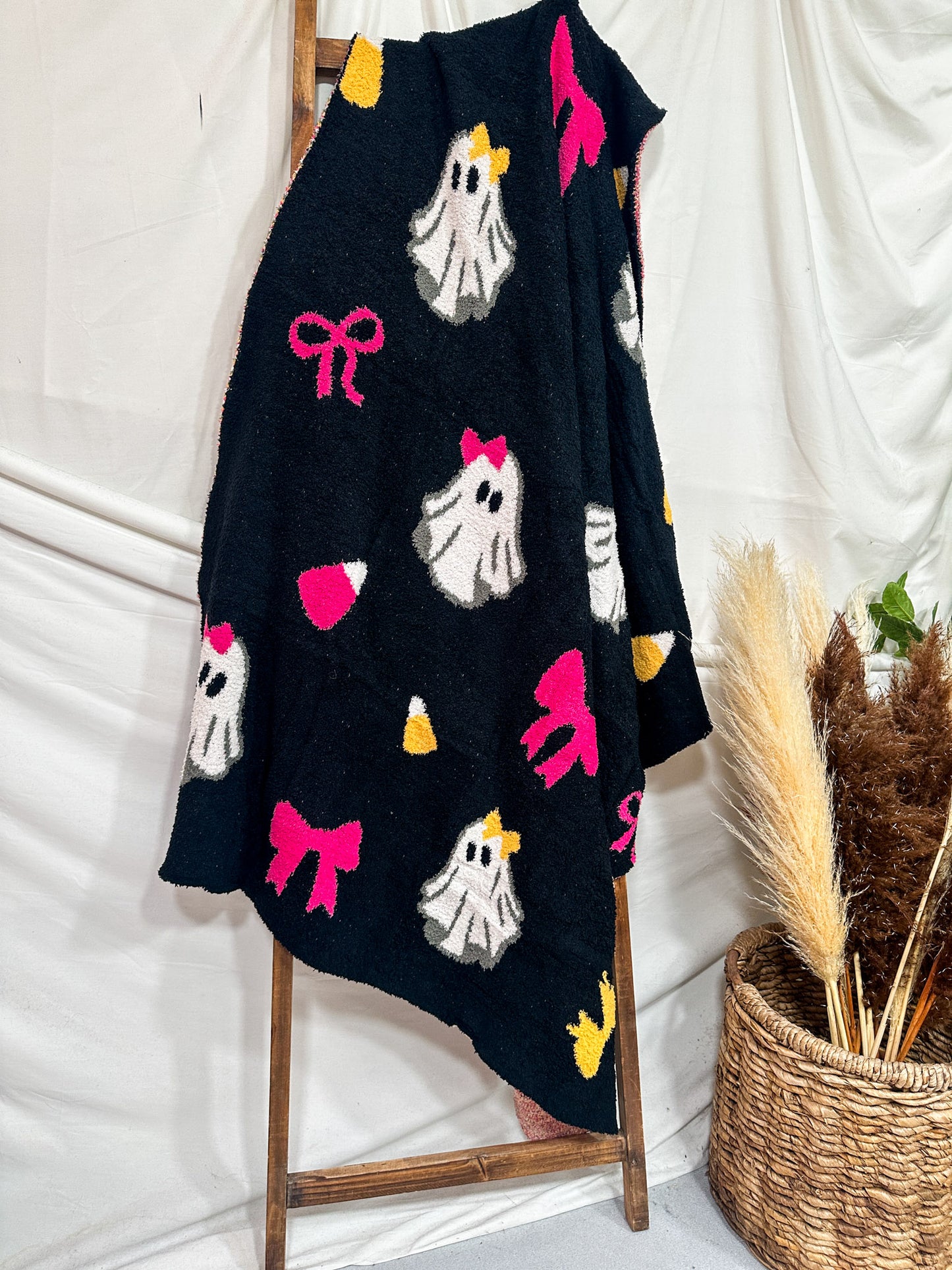 Boo-tiful Girly Ghost Print Blanket