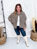 Mushroom Olive Corduroy Mineral Washed Shacket