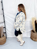 Denim & Floral Colorblock Button Down Top