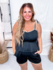 Black Retro Rodeo Midi Tank Top