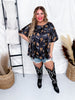 Palomino Prints Satin Oversized Top