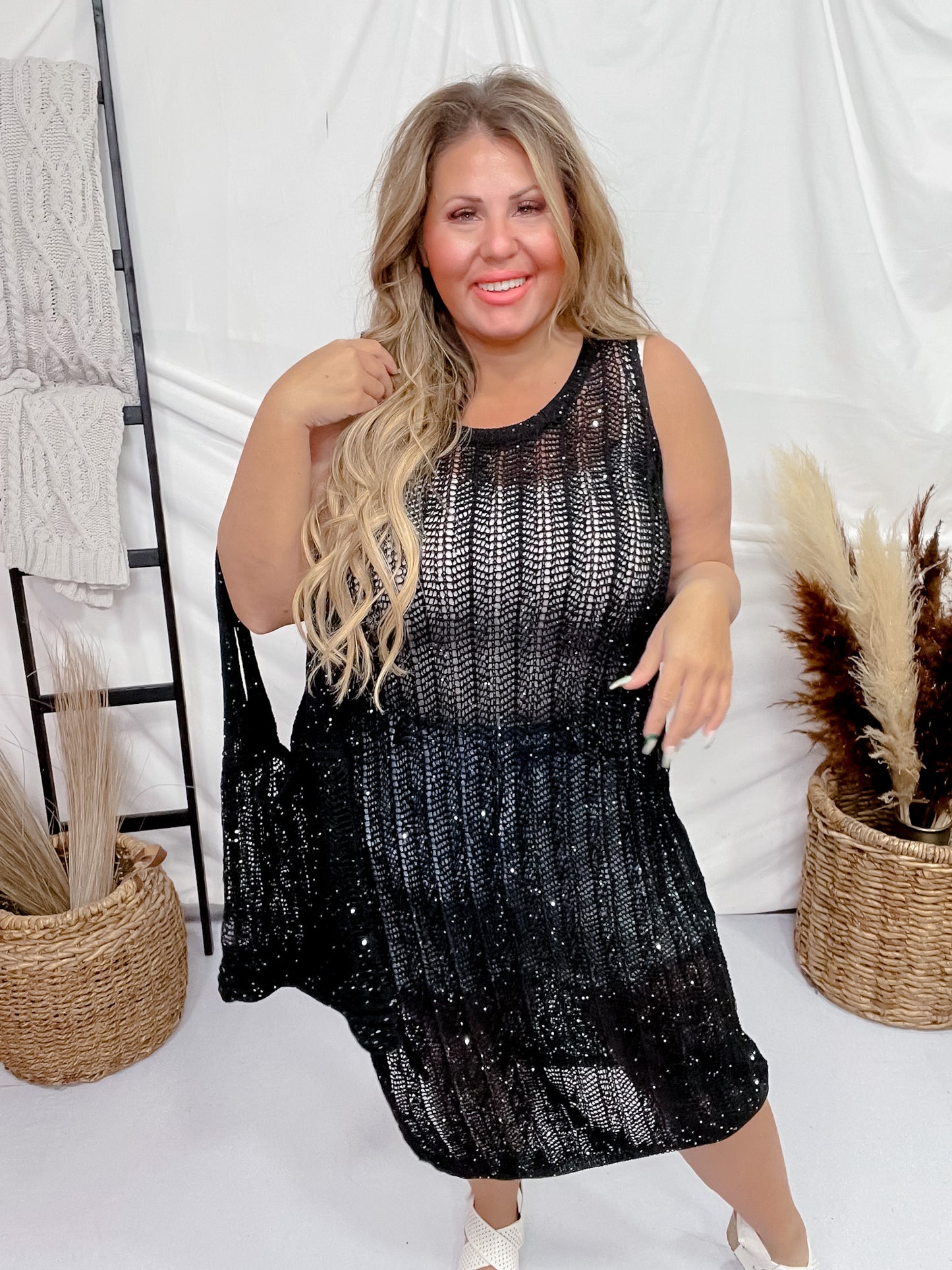 Black Side Slit Sleeveless Dress W/ Bag Final Sale Black Side Slit Sleeveless Dress W/ Bag Final Sale