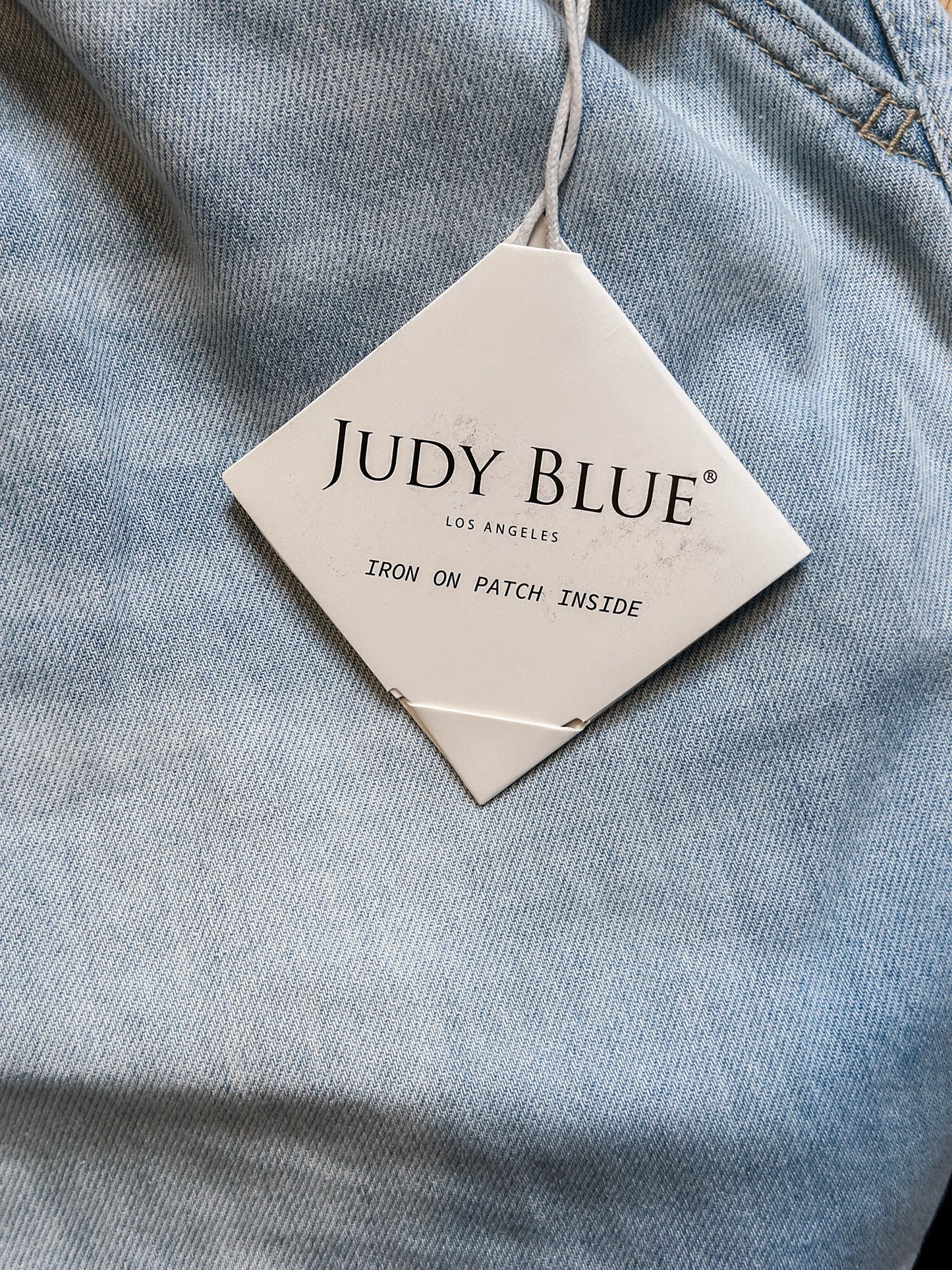 Judy Blue High-Waist Featherweight Boxer Denim Shorts