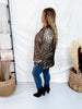 Long Sleeve Button Down Silky Leopard Blouse