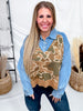 Doubleshift Denim & Camouflage Sweater Vest Top