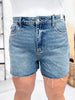 Judy Blue High-Waist Rigid Magic Denim Shorts W/ Studding Details