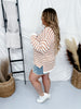 Off White & Toffee Long Sleeve Stripped Knit Sweater