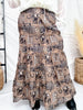 Ranch Rags Tiered Maxi Skirt With Western Print