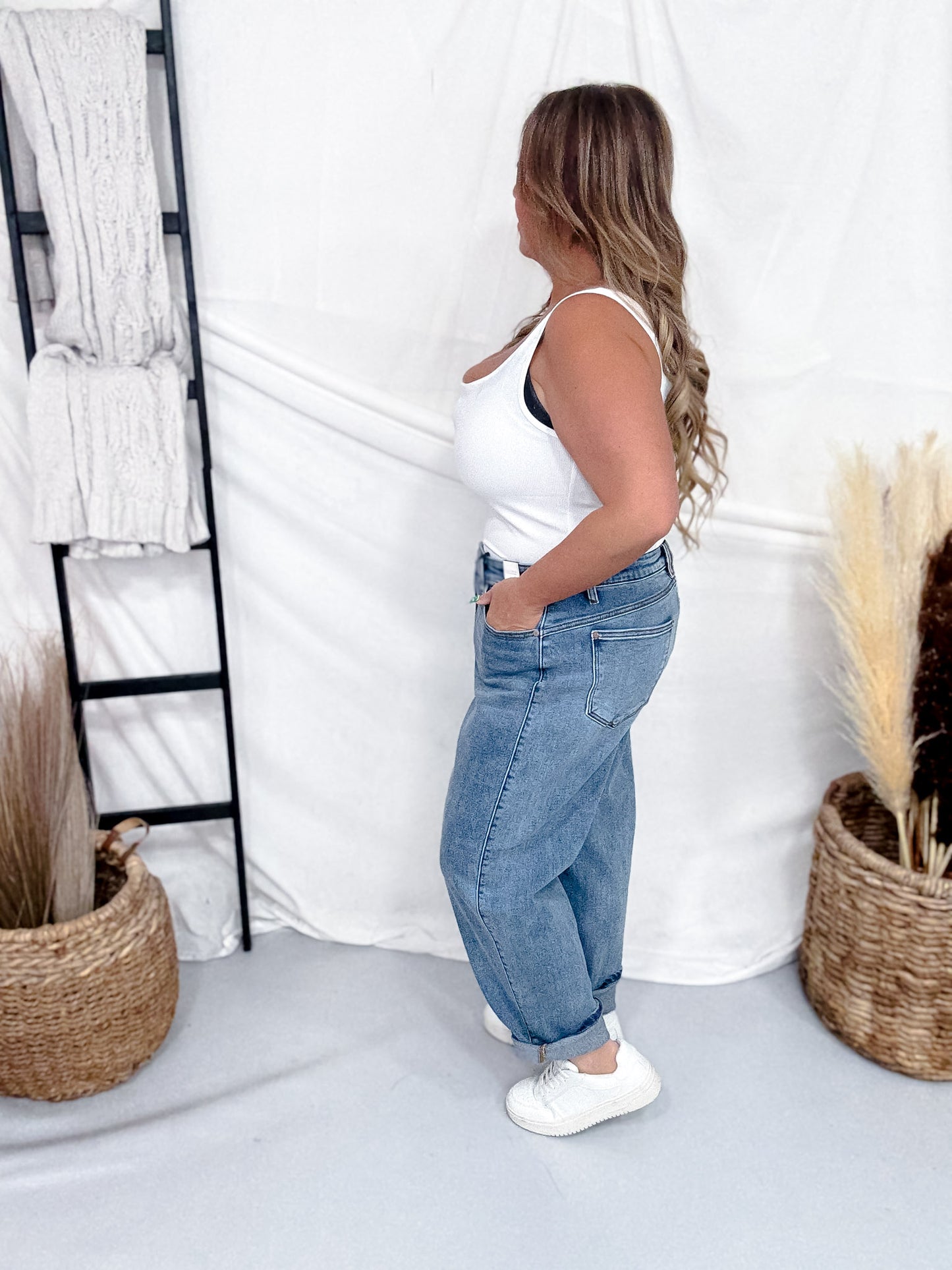 Judy Blue High Waist Barrel Leg Jeans