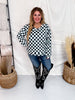 Checked In Long Sleeve Sweater