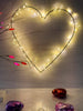 Electric Silver Iron Light Up Hanging Heart