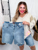 Judy Blue High-Rise Vintage Wash Bermuda Denim Shorts