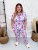 Coquette Halloween Short Sleeve Top and Joggers Pajama Set