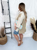 Flower Patch Mineral Washed 3/4 Sleeve Top
