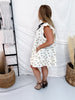 Floral Print Tiered Dress With Ruffle Sleeves & Tied Collar