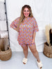 Rainbow Jack-O-Lantern Print Pajama Short And Shirt Set