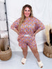 Rainbow Jack-O-Lantern Print Pajama Short And Shirt Set