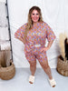 Rainbow Jack-O-Lantern Print Pajama Short And Shirt Set