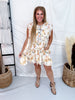 Ivory & Lavender Floral Tiered Babydoll Dress With Flutter Sleeves