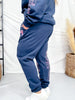 Navy Joggers With Pink Nutcrackers & Bows
