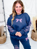 Nutcracker Bows Navy Sweatshirt