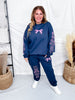 Nutcracker Bows Navy Sweatshirt