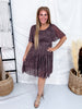 Bronzed Bloom Short Sleeve Dress