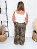 Leopard Print Cargo Pants With Adjustable Hems