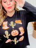 Disco Cowboy Pumpkin Graphic Top