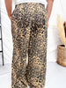 Leopard Print Cargo Pants With Adjustable Hems