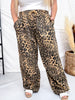 Leopard Print Cargo Pants With Adjustable Hems