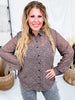 Badlands Sheer Long Sleeve Button Down Top