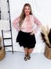 Pink Leopard Print Long Sleeve Mesh Layering Top