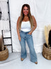 Judy Blue Mid Rise Flare Jeans With Slit Hems (Three Inseams)