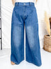High Waist Wide Leg Jeans With Angled Panels