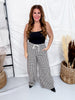 Black & White Gingham Wide Leg Pants