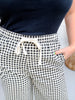Black & White Gingham Wide Leg Pants