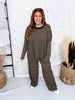 Mocha & Black Striped Long Sleeve Pullover