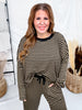 Mocha & Black Striped Long Sleeve Pullover